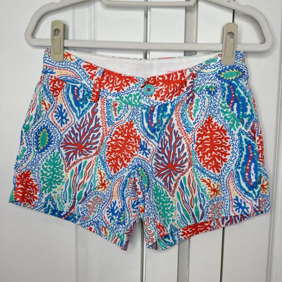 LILLY PULITZER The Callahan Short Let Minnow Colorful Corals Shorts - Picture 1 of 11